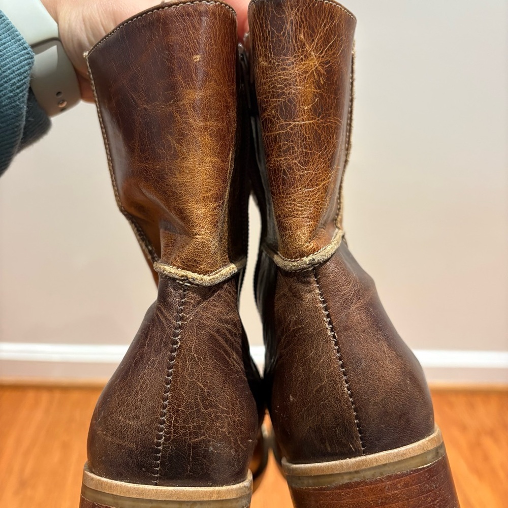 Amanda Smith Vintage Patchwork Leather Ankle Boot… - image 9